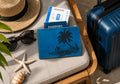 Personalized genuine leather wallet, custom Classic men's gift - Beach