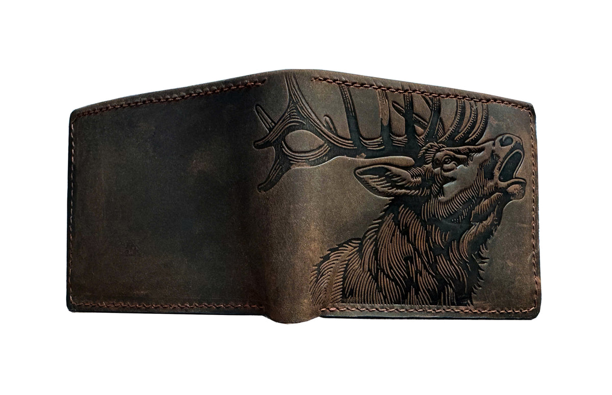 Custom Leather Wallet, Handmade Cowhide Slim Bifold, Personalized