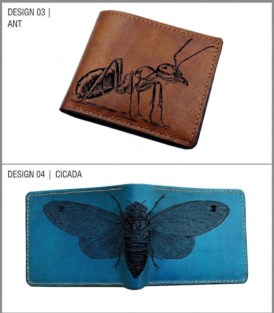 Insect genuine leather handmade gifts, personalized insect present