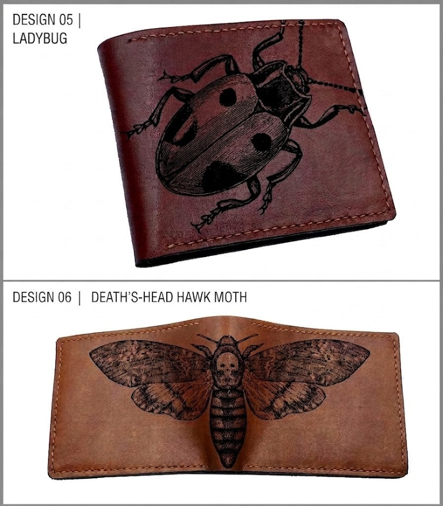 Insect genuine leather handmade gifts, personalized insect present