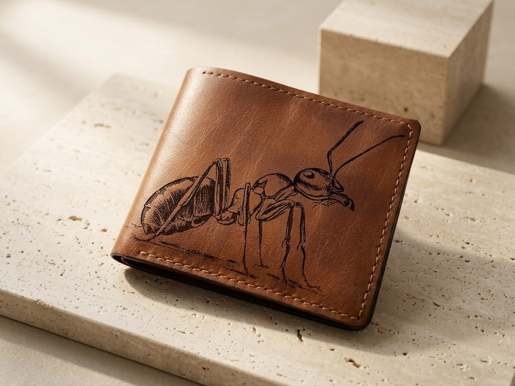 Insect genuine leather handmade gifts, personalized insect present
