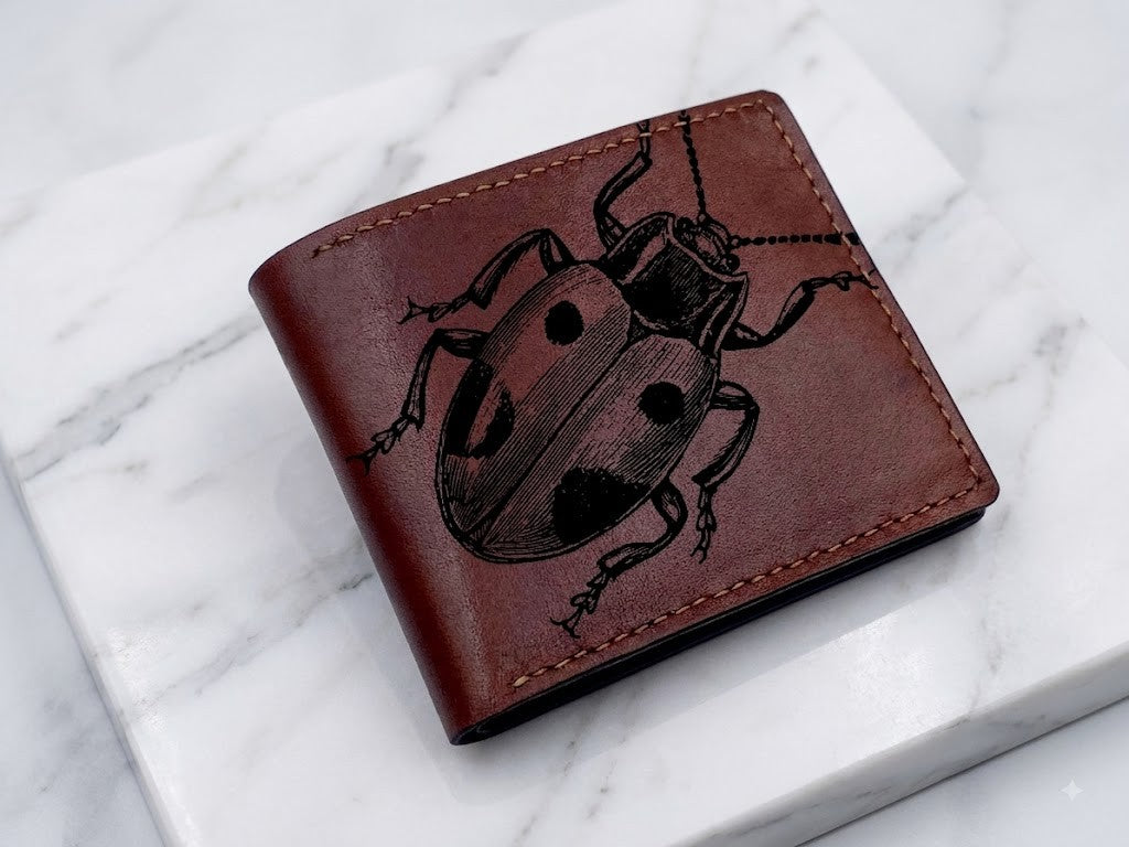Insect genuine leather handmade gifts, personalized insect present