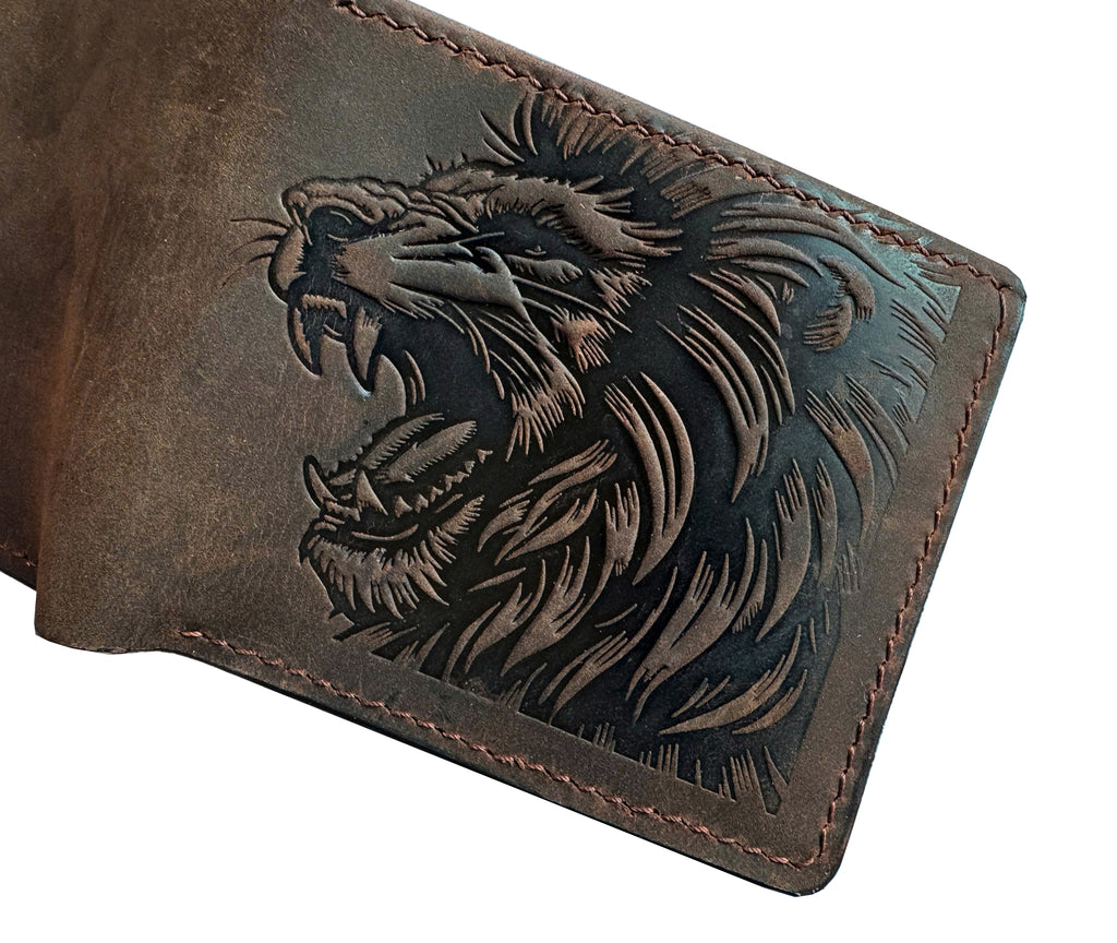 Personalized Leather Wallet, Handcrafted Cowhide, Custom Name Now