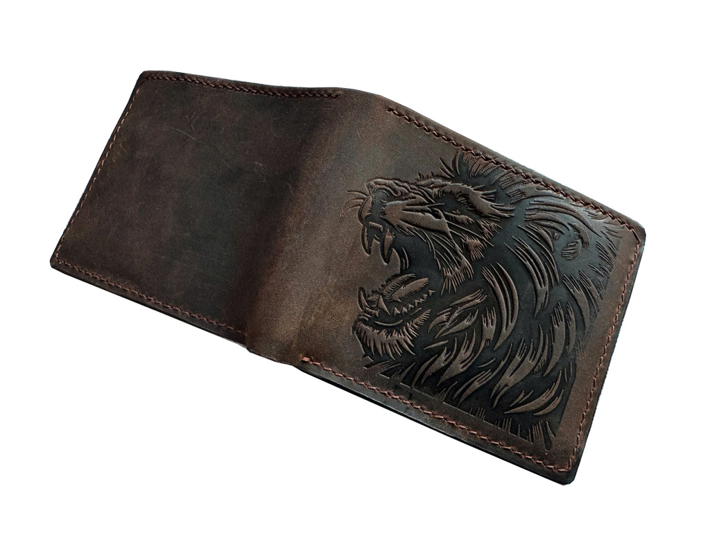 Personalized Leather Wallet, Handcrafted Cowhide, Custom Name Now