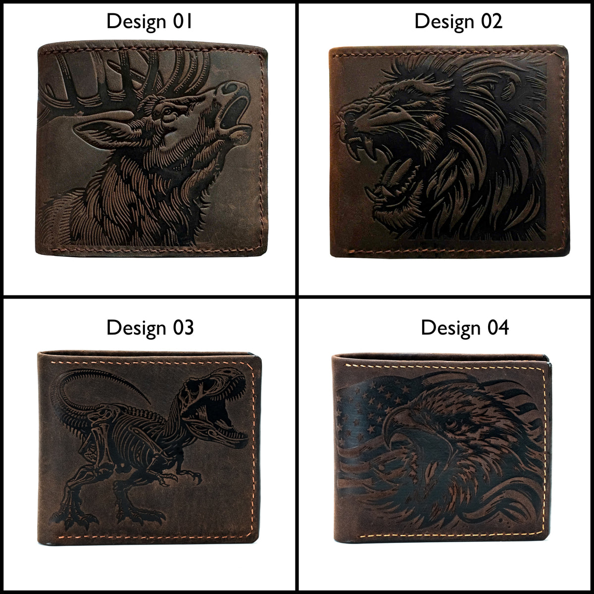 Custom Leather Wallet, Handmade Cowhide Slim Bifold, Personalized