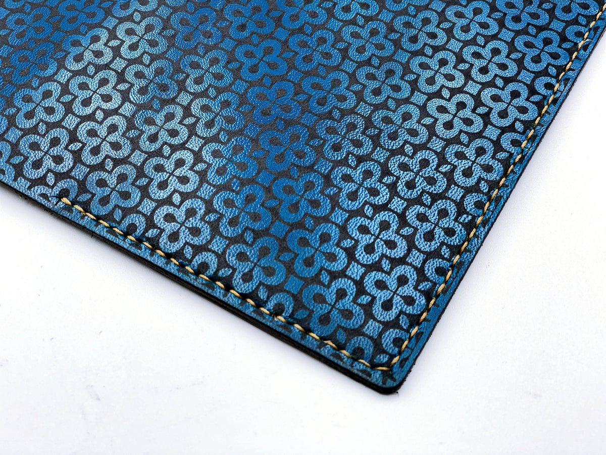 Personalized Leather Long Wallet: Handmade Seamless Pattern Bifold