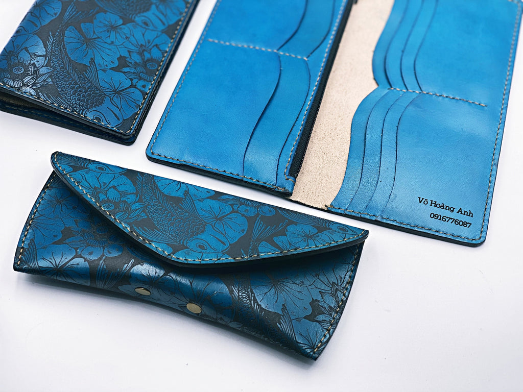 Personalized Leather handmade Koi Fish pattern Sunglasses Case, Soft Glasses Protector, Custom Anniversary Gift idea, eyeglasses sleeve