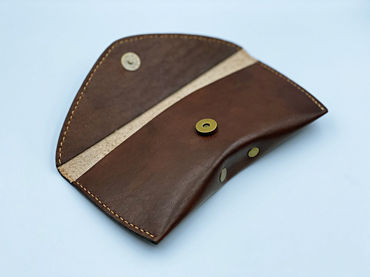 Personalized Leather Sunglasses Case, Hand-Drawn Flower Design, Anniversary Gift