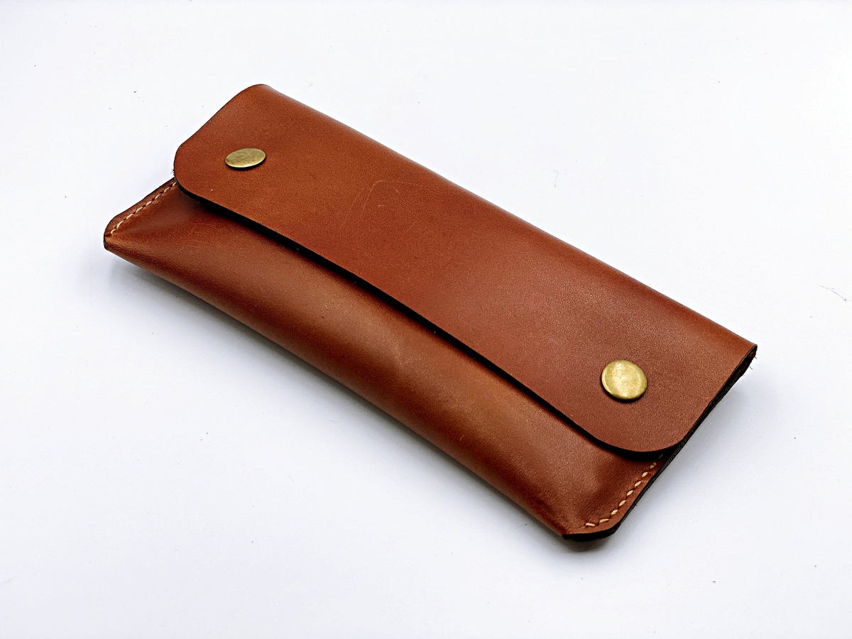 Personalized Leather Pencil Case: Handmade Unisex Gift