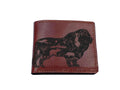 Personalized Rhino animal wallet, tattoo style men's gift, leather men's wallet, custom engraved wallet, present for dad, birthday gift idea