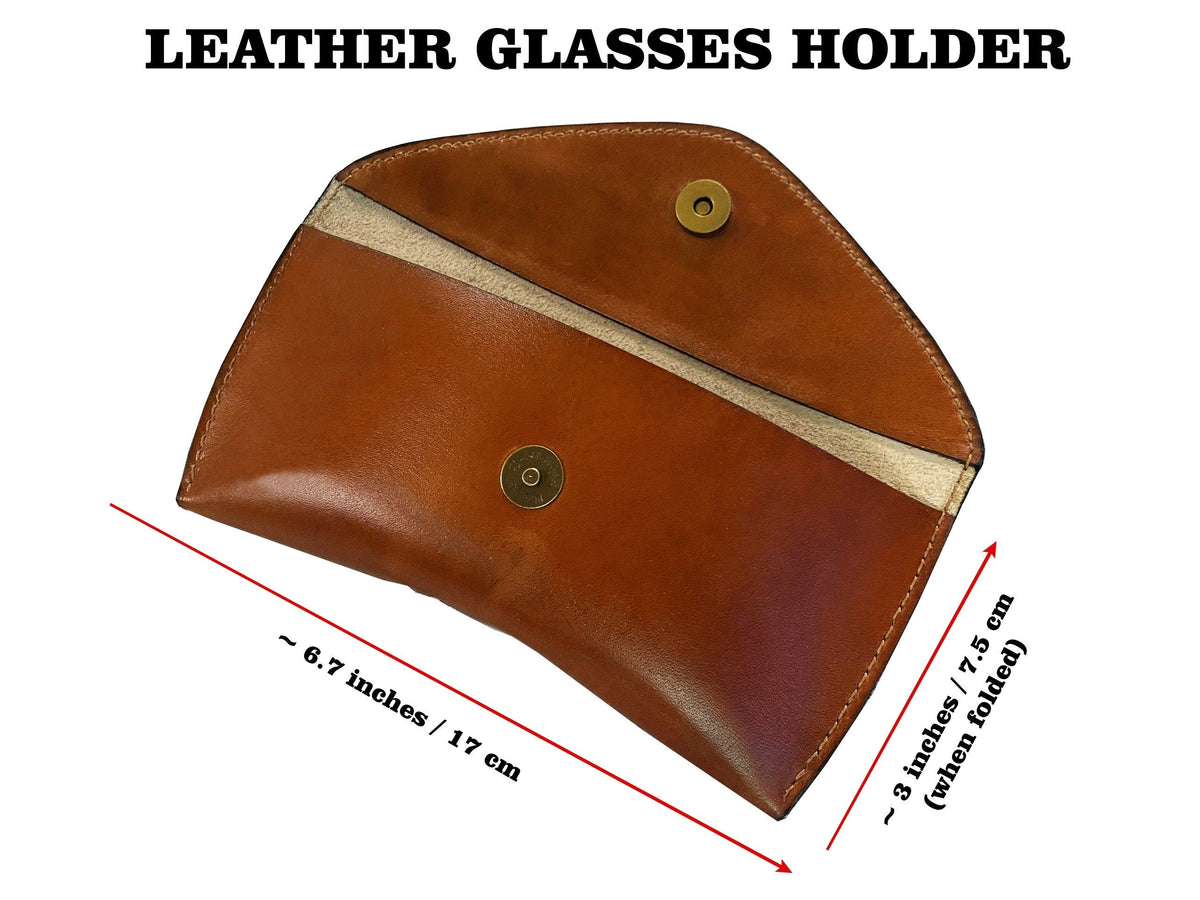 Cthulhu Leather Glasses Case: Engraved Eyeglasses Sleeve