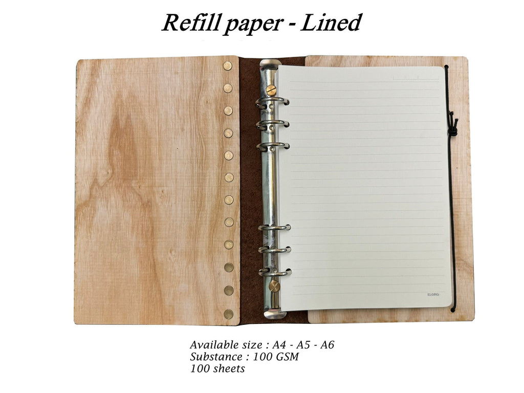 Journal Refill Paper: Lined & Caro, A4 A5 A6, 100 GSM (Add-on Only)