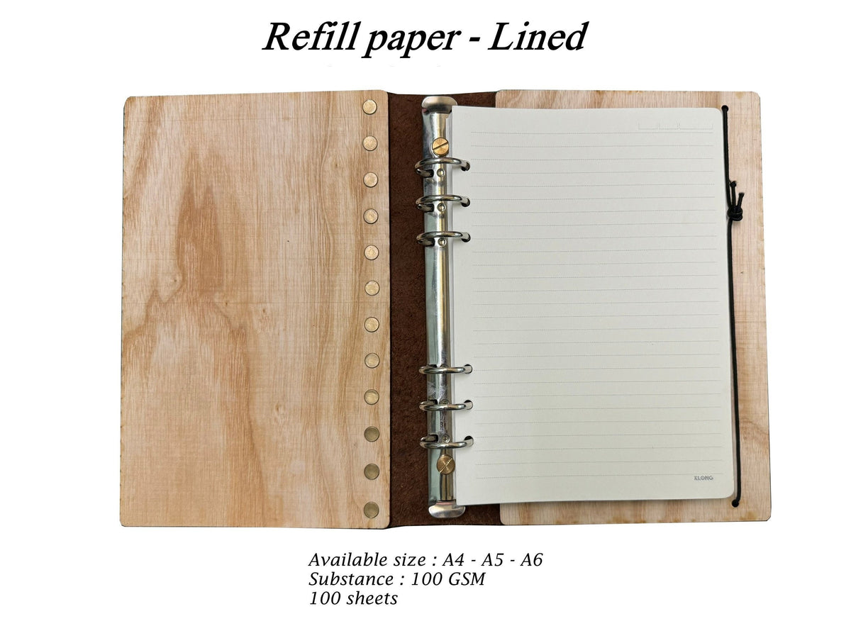 Journal Refill Paper: Lined & Caro, A4 A5 A6, 100 GSM (Add-on Only)
