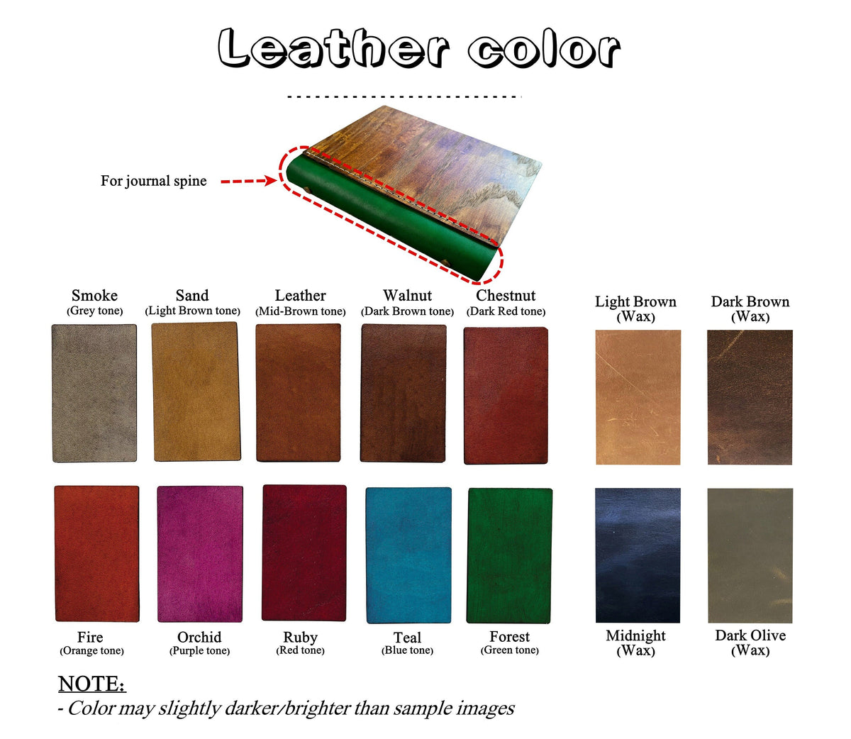 Mushroom Engraved Wood Journal: Refillable Leather Spine