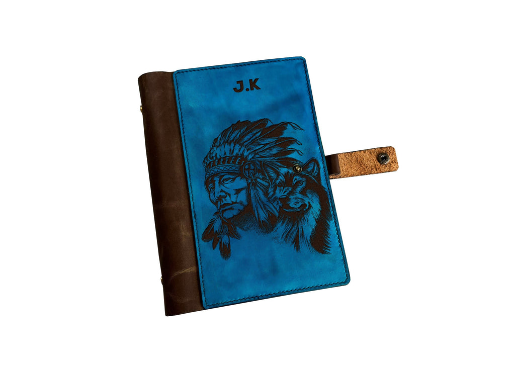 Native American Chief Leather Journal: Tribal Art Gift