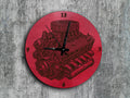 Leather Engine Wall Clock, Automotive Art