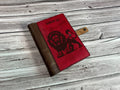 Lion Leather Journal Cover: Custom Engraved Handmade Portfolio