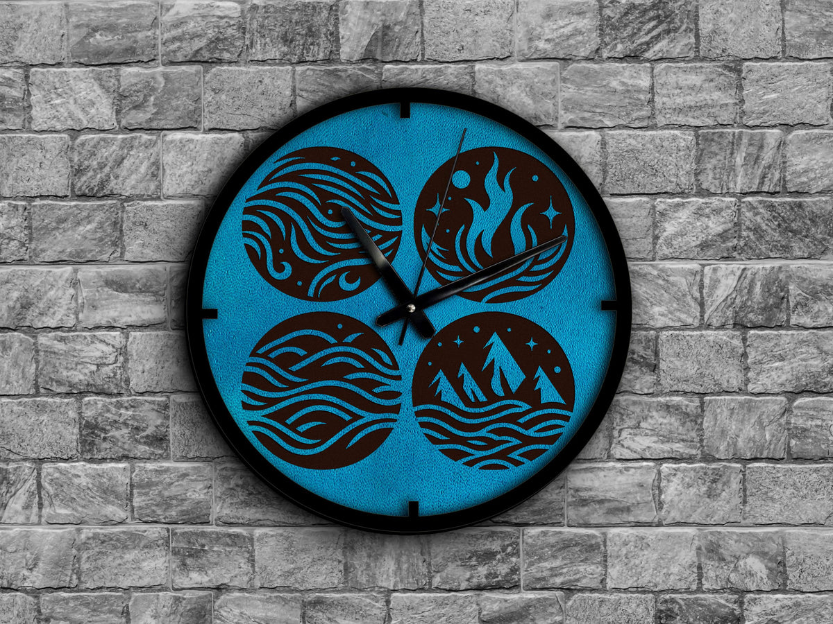 Handmade Leather Wall Clock: Natural Elements, Personalized Decor