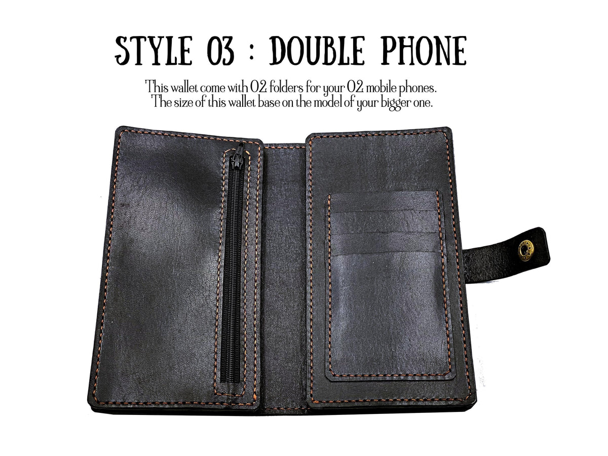 Kraken Leather iPhone Wallet: Handmade Octopus Art Case