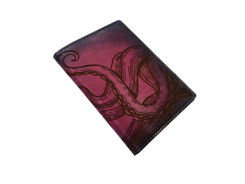 Kraken Leather iPhone Wallet: Handmade Octopus Art Case