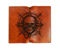 Skull Compass Leather Journal: Refillable Travel Notebook