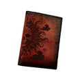 Skull Leather Journal Cover A5: Custom Engraved Compass Notebook