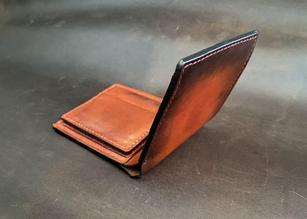 Handmade Vegetable Tanned Leather Bifold Wallet, Personalized Gift
