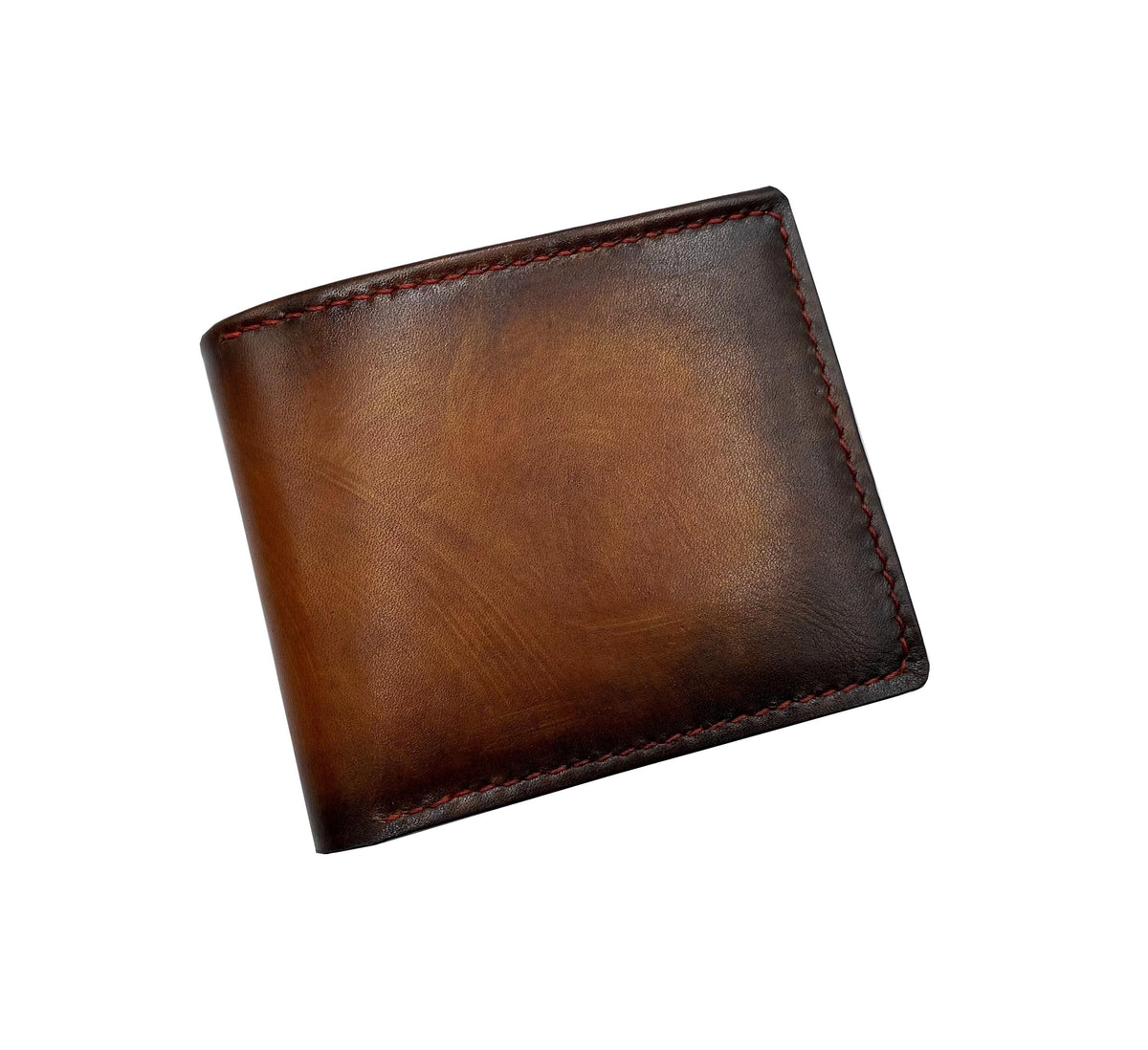 Handmade Vegetable Tanned Leather Bifold Wallet, Personalized Gift