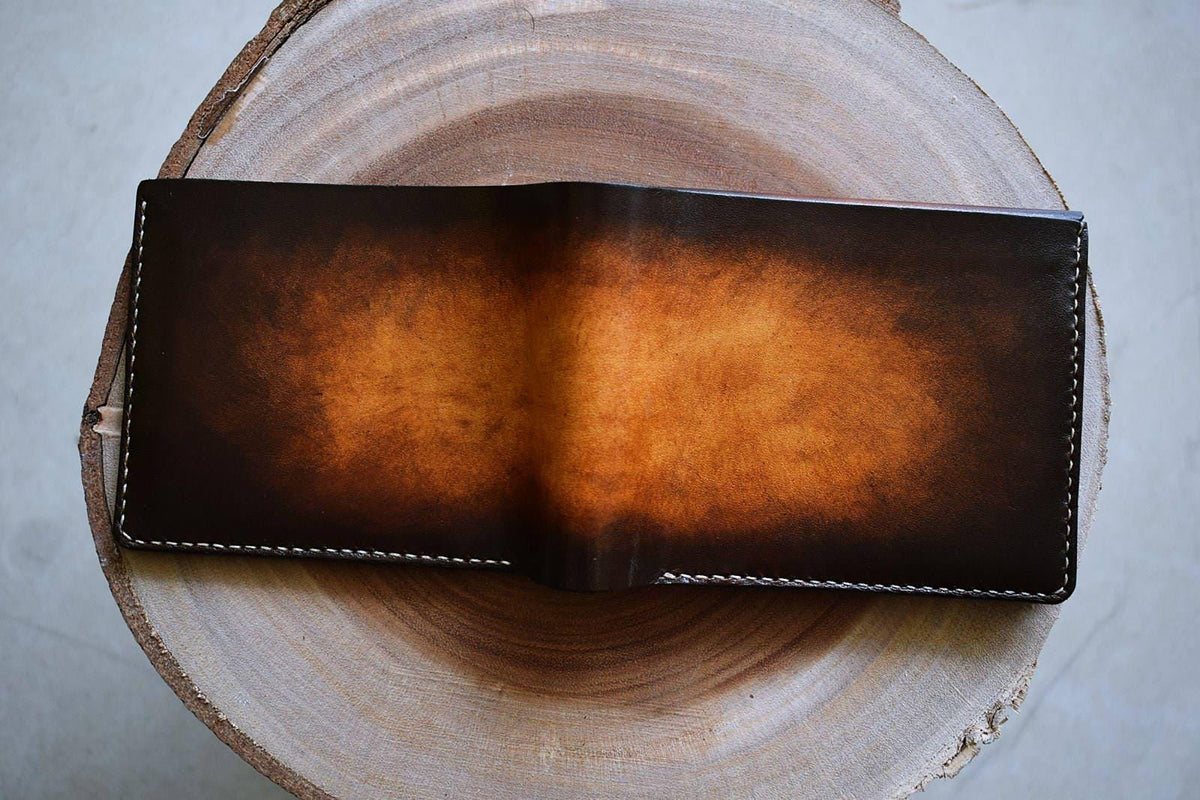 Personalized Leather Wallet, Handmade Cowhide, Anniversary Gift