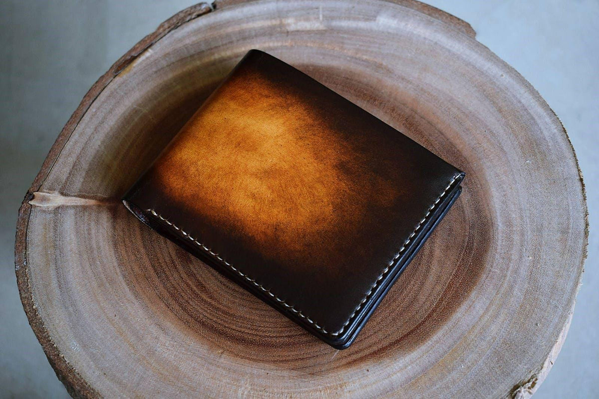 Personalized Leather Wallet, Handmade Cowhide, Anniversary Gift