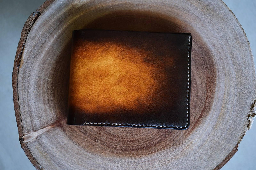 Personalized Leather Wallet, Handmade Cowhide, Anniversary Gift