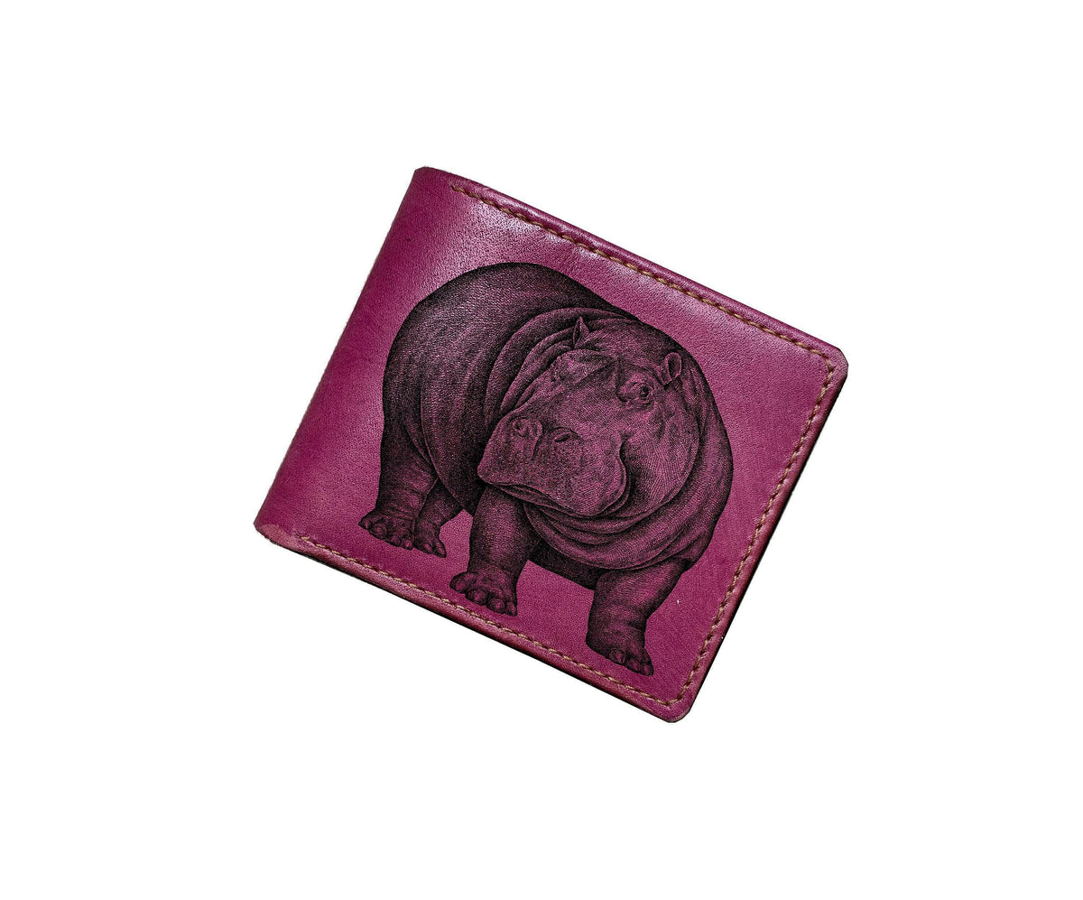Personalized Leather Long Wallet: Ape Gorilla Art, Africa Animal Pattern