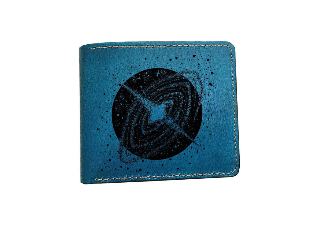 Solar System Leather Wallet, Astronomy Planets Map, Gift for Traveler
