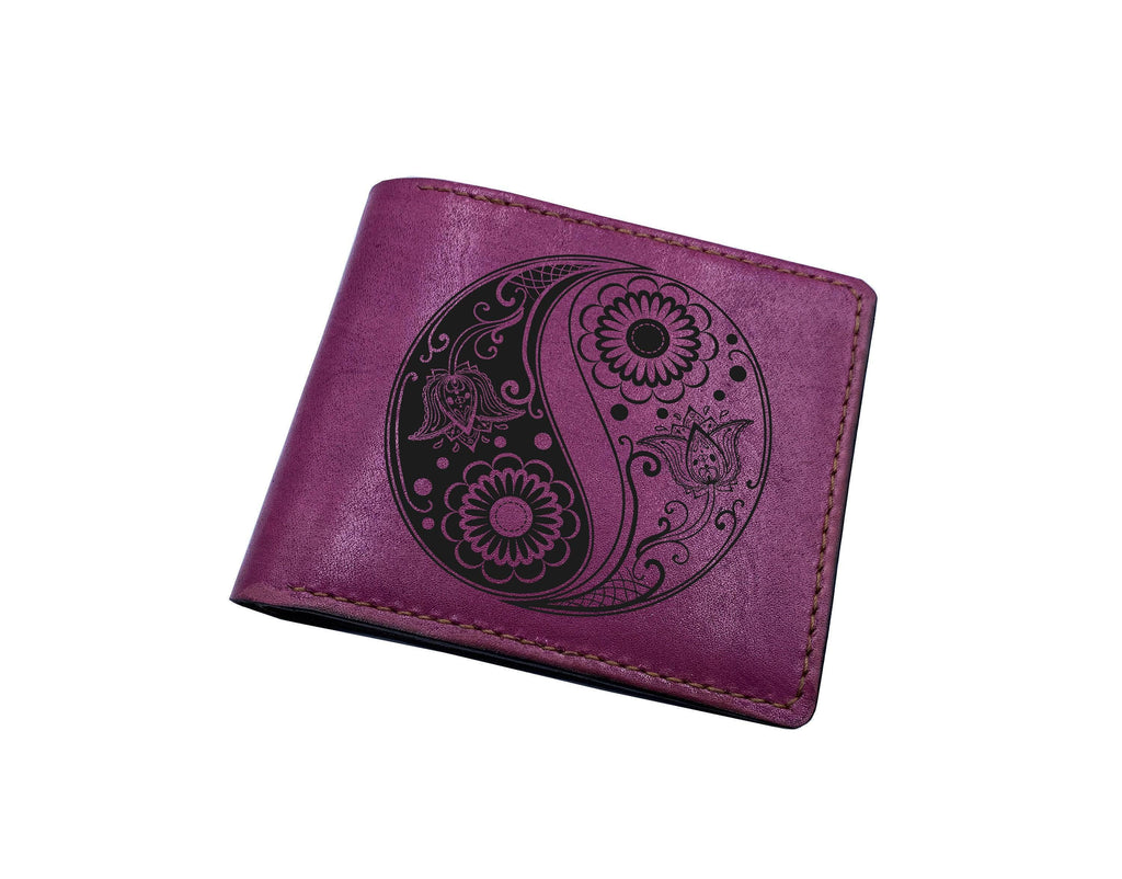 Yin Yang Leather Wallet: Handmade Eastern Style Gift
