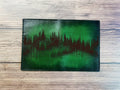 Engraved Forest Scene Leather Wallet: Personalized Travel Landscape