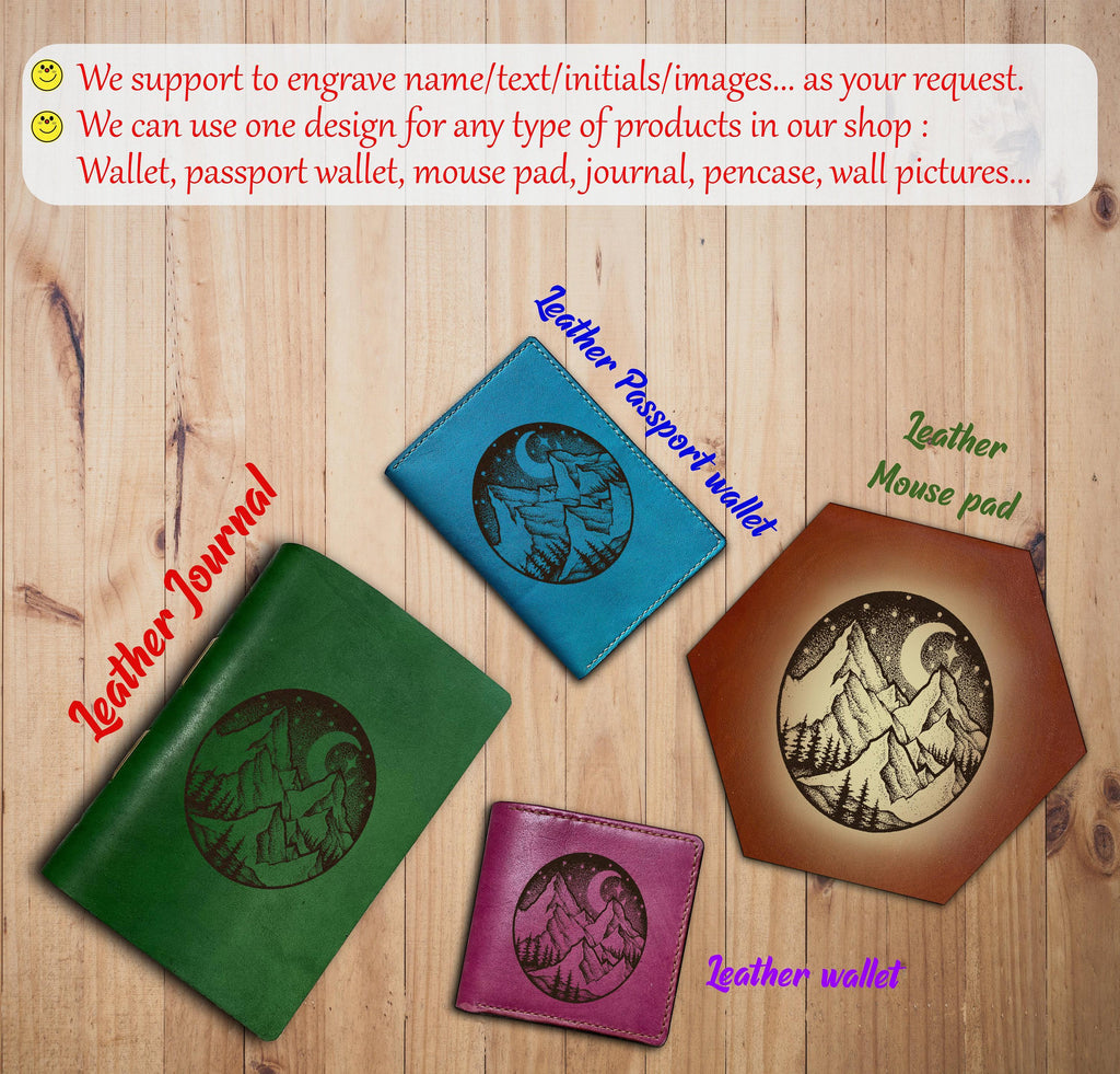 Personalized Leather Wallet: Viking Norse Runes, Celtic Gift