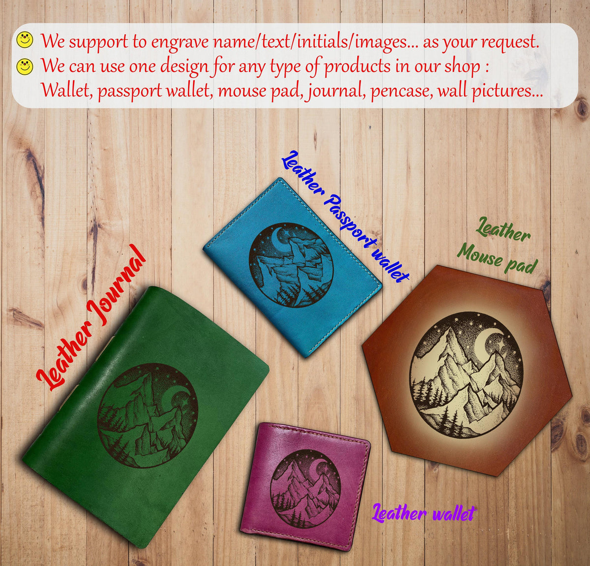 Personalized Leather Wallet: Viking Norse Runes, Celtic Gift