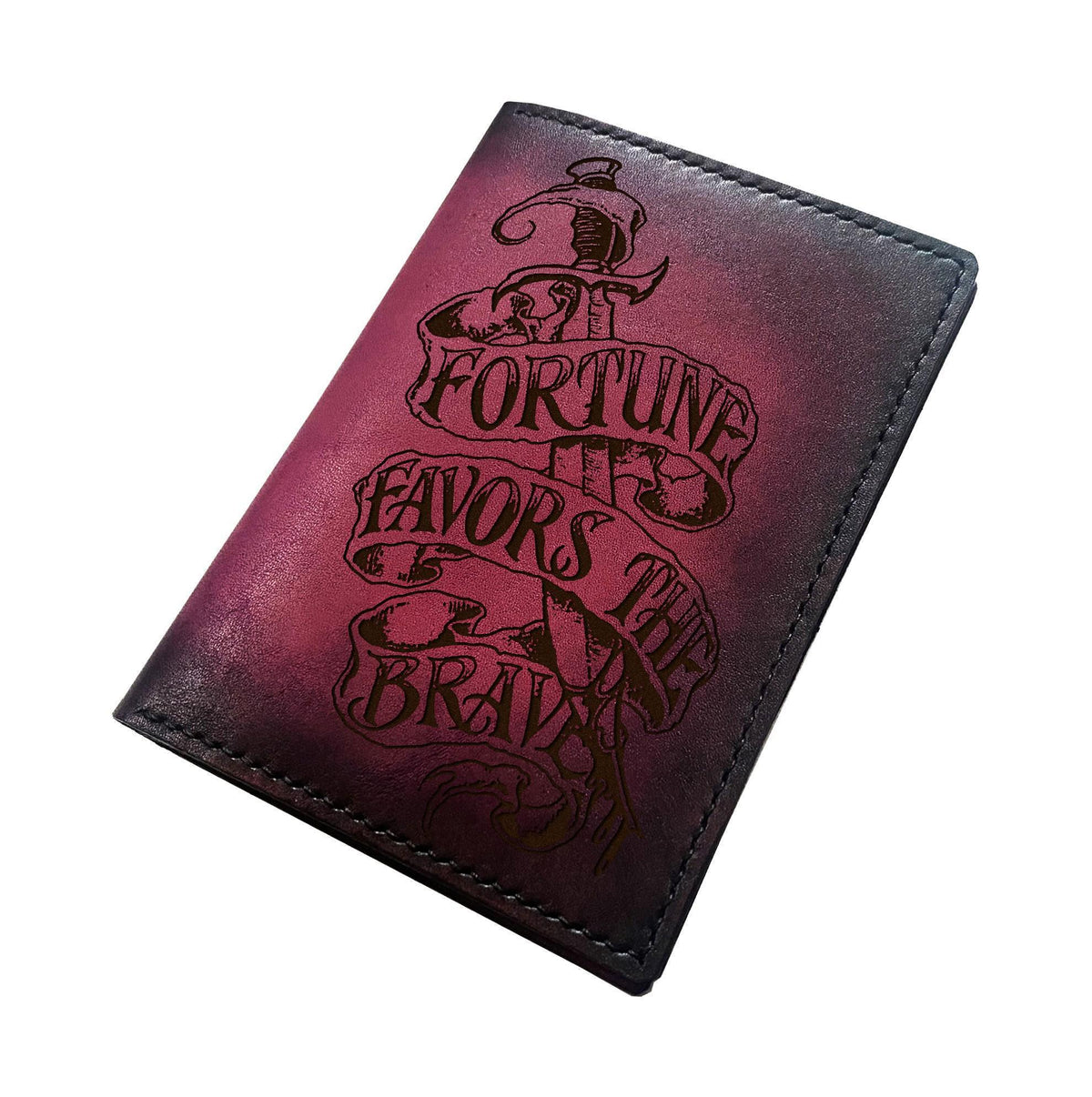 Handmade Leather Passport Wallet: Engraved Travel Cover
