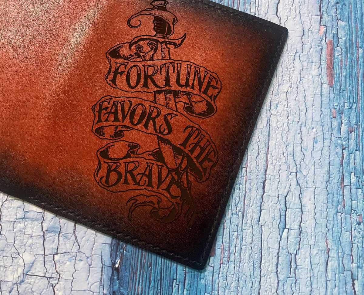 Handmade Leather Passport Wallet: Engraved Travel Cover