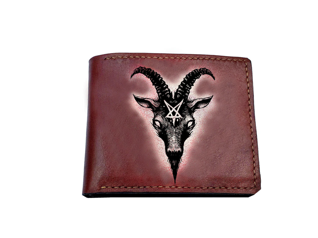 Horror Thorn Leather Wallet - Handmade Halloween Style