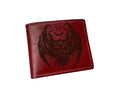 Horror Bat Leather Wallet: Handmade Bifold, Custom Engraved