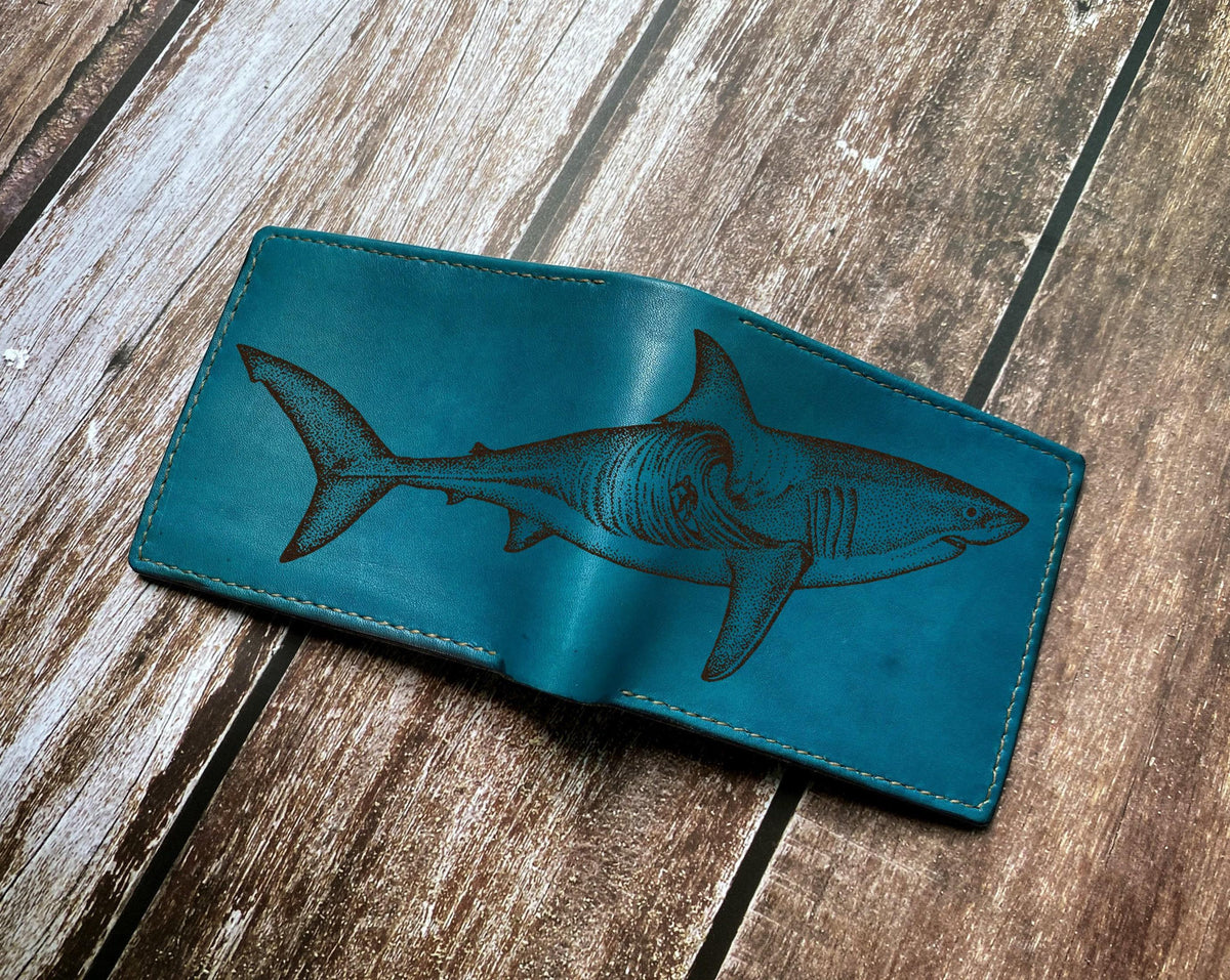 Deer Forest Leather Wallet: Engraved Genuine Leather, Hunting Gift