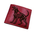 Dog skeleton engrave leather wallet, personalized gifts with name, pet lover custom present