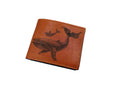 Handmade Leather Whale Wallet, Animal Art Gift for Him