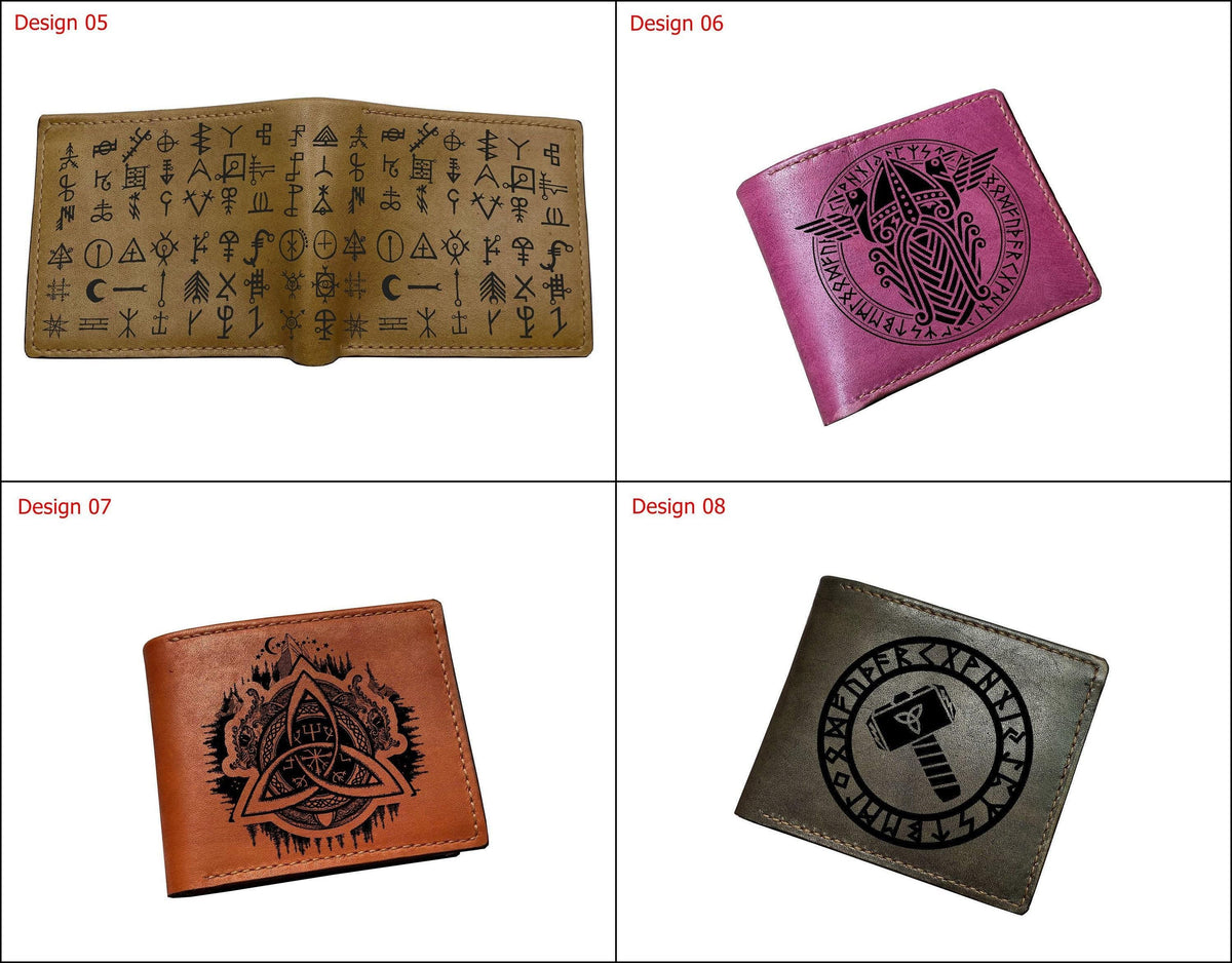 Custom Celtic Dragon Leather Wallet: Handmade Veg-Tan Art