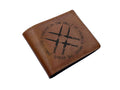 Personalized Leather Wallet, Celtic Sword Blade Engraving, Viking Gift for Men