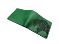 Sabertooth Tiger Drawing Leather Wallet: Engraved Animal Art