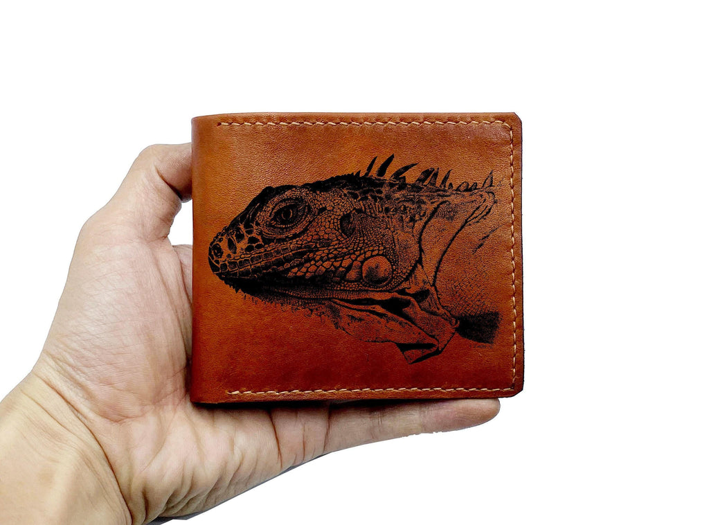 Personalized Leather Wallet: Octopus Engraved, Handmade Cowhide