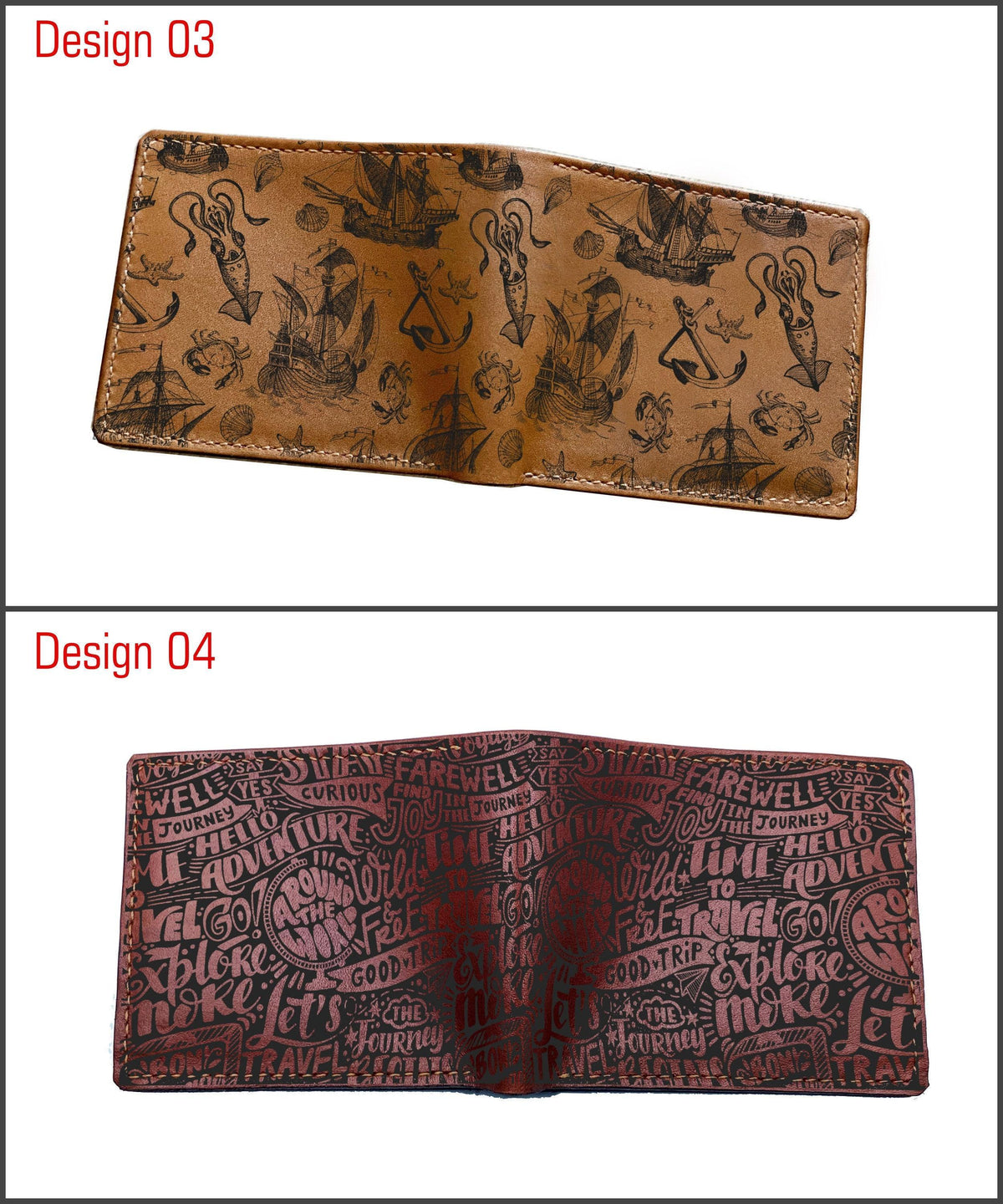 Custom Leather Wallet, Astronaut Space Pattern, Personalized Gift