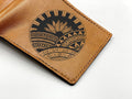 Personalized Leather Wallet, Tribal Tattoo Engraved, Samoa Gift
